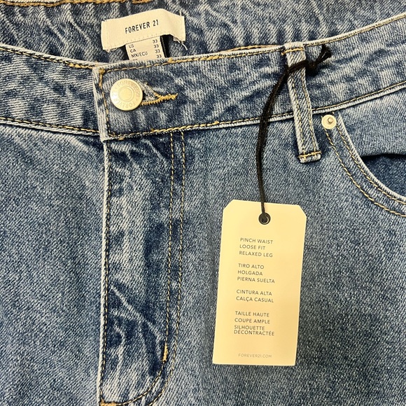 Forever 21 Rhinestone Split-Knee 90s-Fit Jeans - Picture 5 of 10